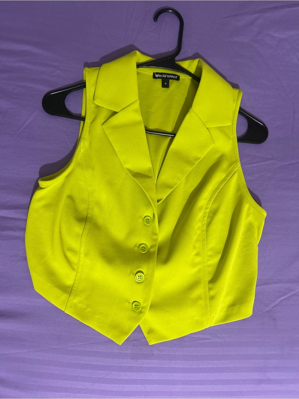 Wearever Neon Yellow Womens Tailored Vest